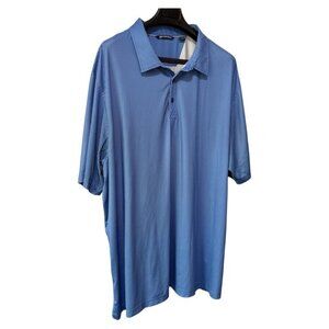 Cutter And Buck Mens 3XB Blue abstract Short Sleeve Golf Polo Shirt‎